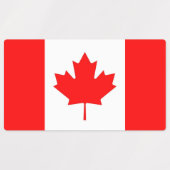 Patriottische labels met vlag van Canada (Design 2)