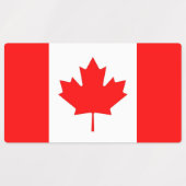 Patriottische labels met vlag van Canada (Design 1)