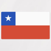 Patriottische labels met vlag van Chili (Design 1)