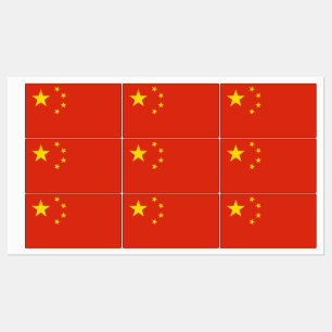 Patriottische labels met vlag van China