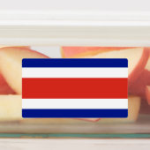 Patriottische labels met vlag van Costa Rica (Aangebracht)