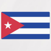 Patriottische labels met vlag van Cuba (Design 2)