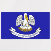 Patriottische labels met vlag van de staat Louisia (Design 1)