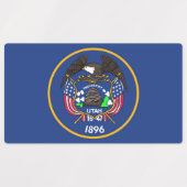 Patriottische labels met vlag van de staat Utah (Design 1)
