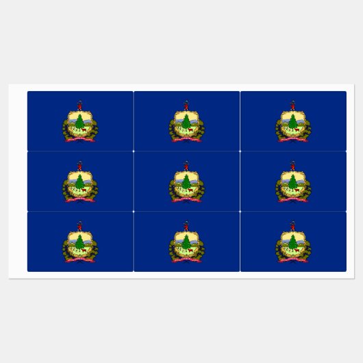 Patriottische labels met vlag van de staat Vermont (Vel)