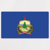 Patriottische labels met vlag van de staat Vermont (Design 2)