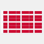 Patriottische labels met vlag van Denemarken (Vel)