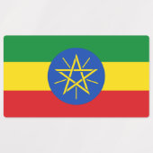 Patriottische labels met vlag van Ethiopië (Design 2)
