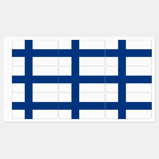 Patriottische labels met vlag van Finland (Vel)