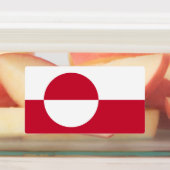 Patriottische labels met vlag van Groenland (Aangebracht)