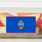 Patriottische labels met vlag van Guam (Aangebracht)