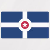 Patriottische labels met vlag van Indianapolis (Design 2)