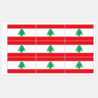 Patriottische labels met vlag van Libanon