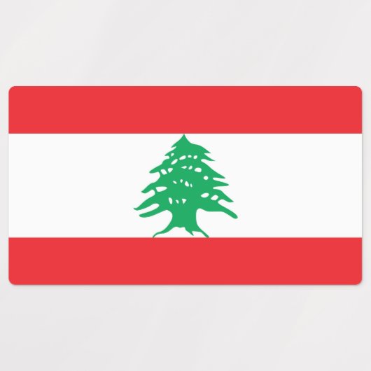 Patriottische labels met vlag van Libanon (Design 1)