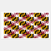 Patriottische labels met vlag van Maryland (Vel)