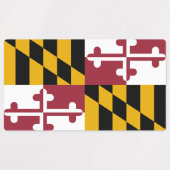 Patriottische labels met vlag van Maryland (Design 1)