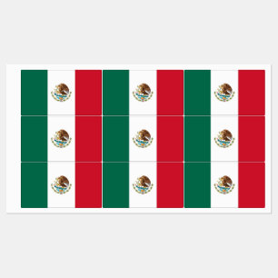 Patriottische labels met vlag van Mexico