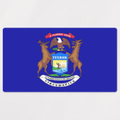 Patriottische labels met vlag van Michigan State (Design 1)