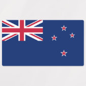 Patriottische labels met vlag van Nieuw-Zeeland (Design 2)