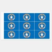 Patriottische labels met vlag van Noordelijke Mari (Vel)