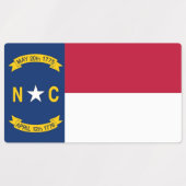 Patriottische labels met vlag van North Carolina S (Design 2)
