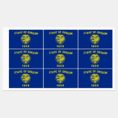 Patriottische labels met vlag van Oregon State (Vel)