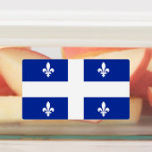 Patriottische labels met vlag van Quebec (Aangebracht)