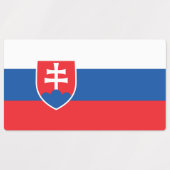 Patriottische labels met vlag van Slowakije (Design 1)