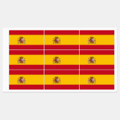 Patriottische labels met vlag van Spanje (Vel)