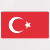 Patriottische labels met vlag van Turkije (Design 2)