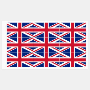 Patriottische labels met vlag van Verenigd Koninkr