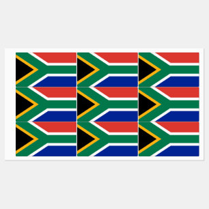 Patriottische labels met vlag van Zuid-Afrika