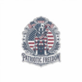Patriottische Labrado Retriever Vector Grafische T Sticker (Voorkant)