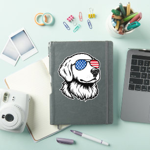 Patriottische Labrador Amerikaanse Onafhankelijkhe Sticker