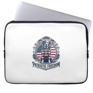 Patriottische Labradors Retriever Vector Grafische Laptop Sleeve