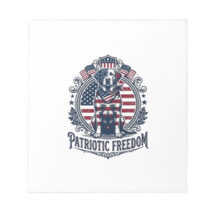 Patriottische Labradors Retriever Vector Grafische Notitieblok