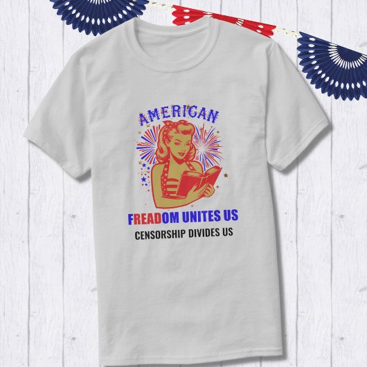 Patriottische leesvrijheid t-shirt