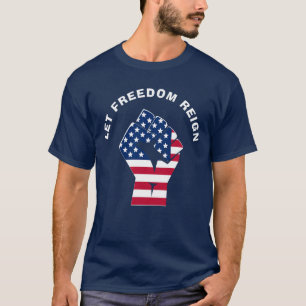 Patriottische LEET FREEDOM REIGN American Flag T-S T-shirt