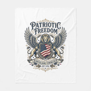 Patriottische Leeuw Adelaar Beschermdier Hybride P Fleece Deken
