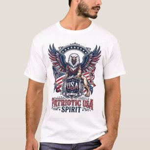 Patriottische Leeuw Adelaar Bewaker Dier Hybride P T-shirt
