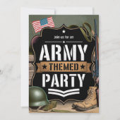 Patriottische Leger-Theme Partij Militaire Viering Kaart (Voorkant)