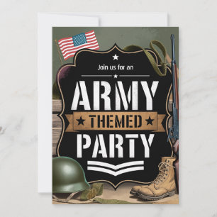 Patriottische Leger-Theme Partij Militaire Viering Kaart