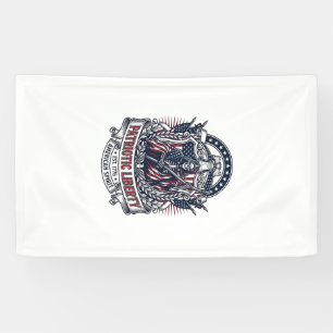 Patriottische Liberty Reaper Donkere Patriot Skele Spandoek