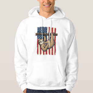 Patriottische Luiaard Vintage Gravure Shirt Ontwer