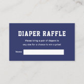 Patriottische luier Raffle 4 juli Baby shower Informatiekaartje (Voorkant)