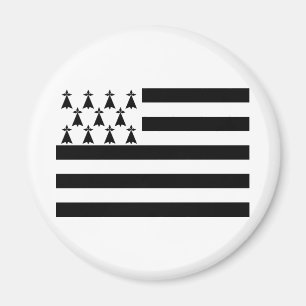 Patriottische magneet met vlag van Bretagne