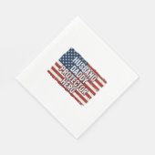 Patriottische man papa beschermer held vlag shirt  servet (Hoek)