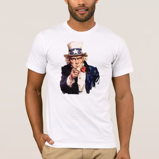 Patriottische Mannen T-Shirt oom Sam (Voorkant)