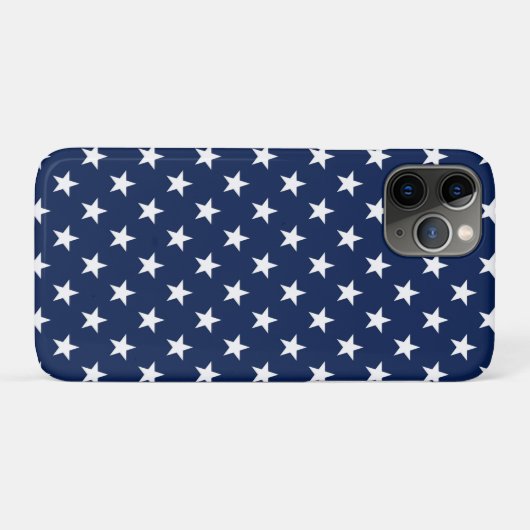 Patriottische marineblauw Vlag Stars Pattern Case-Mate iPhone Case (Achterkant (horizontaal))