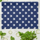 Patriottische marineblauw Vlag Stars Pattern Theedoek (Gevouwen)